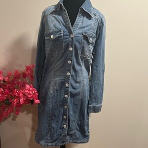 Denim Button-Up Dress